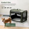 image:imagePecute Dog Car Carrier Light Weight 197169148in Dog Carrier Easy to Assemble Dog Car Crate Portable and BreathablePet Carrier for Indoor and Outdoor Dog Travel Crate with Curtain GrayGreen