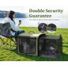 image:imagePecute Dog Car Carrier Light Weight 197169148in Dog Carrier Easy to Assemble Dog Car Crate Portable and BreathablePet Carrier for Indoor and Outdoor Dog Travel Crate with Curtain GrayGreen