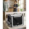 image:imagePecute Dog Car Carrier Light Weight 197169148in Dog Carrier Easy to Assemble Dog Car Crate Portable and BreathablePet Carrier for Indoor and Outdoor Dog Travel Crate with Curtain GrayGray
