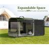 image:imagePecute Dog Car Carrier Light Weight 197169148in Dog Carrier Easy to Assemble Dog Car Crate Portable and BreathablePet Carrier for Indoor and Outdoor Dog Travel Crate with Curtain GrayGreen