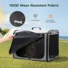 image:imagePecute Dog Car Carrier Light Weight 197169148in Dog Carrier Easy to Assemble Dog Car Crate Portable and BreathablePet Carrier for Indoor and Outdoor Dog Travel Crate with Curtain GrayGray