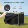 image:imagePecute Dog Car Carrier Light Weight 197169148in Dog Carrier Easy to Assemble Dog Car Crate Portable and BreathablePet Carrier for Indoor and Outdoor Dog Travel Crate with Curtain GrayGreen
