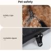 image:imagePecute Dog Car Carrier Light Weight 197169148in Dog Carrier Easy to Assemble Dog Car Crate Portable and BreathablePet Carrier for Indoor and Outdoor Dog Travel Crate with Curtain GrayKhaki