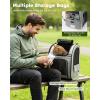 image:imagePecute Expandable Cat Backpack Carrier Backpack for Cats amp Small Dogs Up to 11lbs with 4Side Breathable Mesh MultiEntry amp Lockable Zippers for Travel Hiking Camping  Hands Free GreenGrey