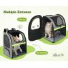 image:imagePecute Expandable Cat Backpack Carrier Backpack for Cats amp Small Dogs Up to 11lbs with 4Side Breathable Mesh MultiEntry amp Lockable Zippers for Travel Hiking Camping  Hands Free GreenGrey
