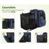 image:imagePecute Expandable Cat Backpack Carrier Backpack for Cats amp Small Dogs Up to 11lbs with 4Side Breathable Mesh MultiEntry amp Lockable Zippers for Travel Hiking Camping  Hands Free GreenBlue