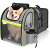 image:imagePecute Expandable Cat Backpack Carrier Backpack for Cats amp Small Dogs Up to 11lbs with 4Side Breathable Mesh MultiEntry amp Lockable Zippers for Travel Hiking Camping  Hands Free GreenGrey