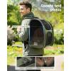 image:imagePecute Expandable Cat Backpack Carrier Backpack for Cats amp Small Dogs Up to 11lbs with 4Side Breathable Mesh MultiEntry amp Lockable Zippers for Travel Hiking Camping  Hands Free GreenGeen