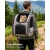 image:imagePecute Expandable Cat Backpack Carrier Backpack for Cats amp Small Dogs Up to 11lbs with 4Side Breathable Mesh MultiEntry amp Lockable Zippers for Travel Hiking Camping  Hands Free GreenKhaki Expandable  Mesh Window