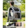 image:imagePecute Expandable Cat Backpack Carrier Backpack for Cats amp Small Dogs Up to 11lbs with 4Side Breathable Mesh MultiEntry amp Lockable Zippers for Travel Hiking Camping  Hands Free GreenGrey