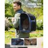 image:imagePecute Expandable Cat Backpack Carrier Backpack for Cats amp Small Dogs Up to 11lbs with 4Side Breathable Mesh MultiEntry amp Lockable Zippers for Travel Hiking Camping  Hands Free GreenBlue