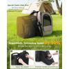 image:imagePecute Expandable Cat Backpack Carrier Backpack for Cats amp Small Dogs Up to 11lbs with 4Side Breathable Mesh MultiEntry amp Lockable Zippers for Travel Hiking Camping  Hands Free GreenKhaki Expandable  Mesh Window
