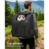 image:imagePecute Expandable Cat Backpack Carrier Backpack for Cats amp Small Dogs Up to 11lbs with 4Side Breathable Mesh MultiEntry amp Lockable Zippers for Travel Hiking Camping  Hands Free GreenBlack