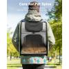 image:imagePecute Expandable Cat Backpack Carrier Backpack for Cats amp Small Dogs Up to 11lbs with 4Side Breathable Mesh MultiEntry amp Lockable Zippers for Travel Hiking Camping  Hands Free GreenGrey
