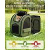 image:imagePecute Expandable Cat Backpack Carrier Backpack for Cats amp Small Dogs Up to 11lbs with 4Side Breathable Mesh MultiEntry amp Lockable Zippers for Travel Hiking Camping  Hands Free GreenGeen