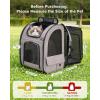 image:imagePecute Expandable Cat Backpack Carrier Backpack for Cats amp Small Dogs Up to 11lbs with 4Side Breathable Mesh MultiEntry amp Lockable Zippers for Travel Hiking Camping  Hands Free GreenKhaki