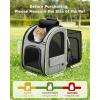 image:imagePecute Expandable Cat Backpack Carrier Backpack for Cats amp Small Dogs Up to 11lbs with 4Side Breathable Mesh MultiEntry amp Lockable Zippers for Travel Hiking Camping  Hands Free GreenGrey