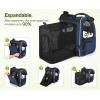 image:imagePecute Expandable Cat Backpack Carrier Backpack for Cats amp Small Dogs Up to 11lbs with 4Side Breathable Mesh MultiEntry amp Lockable Zippers for Travel Hiking Camping  Hands Free GreenBlue Expandable  Acrylic Window