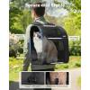 image:imagePecute Expandable Cat Backpack Carrier Backpack for Cats amp Small Dogs Up to 11lbs with 4Side Breathable Mesh MultiEntry amp Lockable Zippers for Travel Hiking Camping  Hands Free GreenBlack