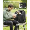 image:imagePecute Expandable Cat Backpack Carrier Backpack for Cats amp Small Dogs Up to 11lbs with 4Side Breathable Mesh MultiEntry amp Lockable Zippers for Travel Hiking Camping  Hands Free GreenBlack
