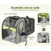 image:imagePecute Expandable Cat Backpack Carrier Backpack for Cats amp Small Dogs Up to 11lbs with 4Side Breathable Mesh MultiEntry amp Lockable Zippers for Travel Hiking Camping  Hands Free GreenGrey