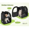 image:imagePecute Expandable Cat Backpack Carrier Backpack for Cats amp Small Dogs Up to 11lbs with 4Side Breathable Mesh MultiEntry amp Lockable Zippers for Travel Hiking Camping  Hands Free GreenBlack