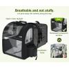 image:imagePecute Expandable Cat Backpack Carrier Backpack for Cats amp Small Dogs Up to 11lbs with 4Side Breathable Mesh MultiEntry amp Lockable Zippers for Travel Hiking Camping  Hands Free GreenBlack