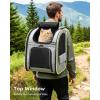 image:imagePecute Expandable Cat Backpack Carrier Backpack for Cats amp Small Dogs Up to 11lbs with 4Side Breathable Mesh MultiEntry amp Lockable Zippers for Travel Hiking Camping  Hands Free GreenGrey