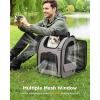 image:imagePecute Expandable Cat Backpack Carrier Backpack for Cats amp Small Dogs Up to 11lbs with 4Side Breathable Mesh MultiEntry amp Lockable Zippers for Travel Hiking Camping  Hands Free GreenKhaki