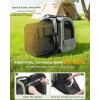 image:imagePecute Expandable Cat Backpack Carrier Backpack for Cats amp Small Dogs Up to 11lbs with 4Side Breathable Mesh MultiEntry amp Lockable Zippers for Travel Hiking Camping  Hands Free GreenGrey
