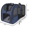 image:imagePecute Expandable Cat Backpack Carrier Backpack for Cats amp Small Dogs Up to 11lbs with 4Side Breathable Mesh MultiEntry amp Lockable Zippers for Travel Hiking Camping  Hands Free GreenBlue