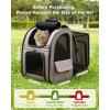 image:imagePecute Expandable Cat Backpack Carrier Backpack for Cats amp Small Dogs Up to 11lbs with 4Side Breathable Mesh MultiEntry amp Lockable Zippers for Travel Hiking Camping  Hands Free GreenKhaki Expandable  Mesh Window