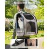 image:imagePecute Expandable Cat Backpack Carrier Backpack for Cats amp Small Dogs Up to 11lbs with 4Side Breathable Mesh MultiEntry amp Lockable Zippers for Travel Hiking Camping  Hands Free GreenKhaki
