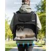 image:imagePecute Expandable Cat Backpack Carrier Backpack for Cats amp Small Dogs Up to 11lbs with 4Side Breathable Mesh MultiEntry amp Lockable Zippers for Travel Hiking Camping  Hands Free GreenBlack