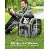 image:imagePecute Expandable Cat Backpack Carrier Backpack for Cats amp Small Dogs Up to 11lbs with 4Side Breathable Mesh MultiEntry amp Lockable Zippers for Travel Hiking Camping  Hands Free GreenGrey