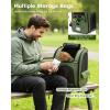 image:imagePecute Expandable Cat Backpack Carrier Backpack for Cats amp Small Dogs Up to 11lbs with 4Side Breathable Mesh MultiEntry amp Lockable Zippers for Travel Hiking Camping  Hands Free GreenGeen