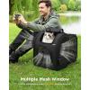image:imagePecute Expandable Cat Backpack Carrier Backpack for Cats amp Small Dogs Up to 11lbs with 4Side Breathable Mesh MultiEntry amp Lockable Zippers for Travel Hiking Camping  Hands Free GreenBlack
