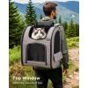 image:imagePecute Expandable Cat Backpack Carrier Backpack for Cats amp Small Dogs Up to 11lbs with 4Side Breathable Mesh MultiEntry amp Lockable Zippers for Travel Hiking Camping  Hands Free GreenKhaki