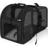 image:imagePecute Expandable Cat Backpack Carrier Backpack for Cats amp Small Dogs Up to 11lbs with 4Side Breathable Mesh MultiEntry amp Lockable Zippers for Travel Hiking Camping  Hands Free GreenBlack