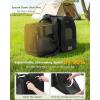 image:imagePecute Expandable Cat Backpack Carrier Backpack for Cats amp Small Dogs Up to 11lbs with 4Side Breathable Mesh MultiEntry amp Lockable Zippers for Travel Hiking Camping  Hands Free GreenBlack