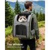image:imagePecute Expandable Cat Backpack Carrier Backpack for Cats amp Small Dogs Up to 11lbs with 4Side Breathable Mesh MultiEntry amp Lockable Zippers for Travel Hiking Camping  Hands Free GreenGrey