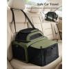 image:imagePecute Top Side Expandable Pet Carrier Airline Approved Dog Cat Carrier Breathable SoftSided with Locking Zippers Pet Travel Bag for Small Dog Cat Leakproof Pee Pad Olive Green