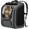 image:imagePecute Cat Backpack Carrier Large Space Cat Bubble Backpack Breathable Cat Carrier Shaded Dog Backpack Carrier Ergonomic 3D Design for Travel Hiking Suitable for Shopping and Vet XL Gray