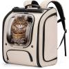 image:imagePecute Cat Backpack Carrier Large Space Cat Bubble Backpack Breathable Cat Carrier Shaded Dog Backpack Carrier Ergonomic 3D Design for Travel Hiking Suitable for Shopping and Vet XL Khaki