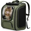 image:imagePecute Cat Backpack Carrier Large Space Cat Bubble Backpack Breathable Cat Carrier Shaded Dog Backpack Carrier Ergonomic 3D Design for Travel Hiking Suitable for Shopping and Vet XL Green