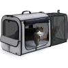image:imagePecute Dog Car Carrier Light Weight 197169148in Dog Carrier Easy to Assemble Dog Car Crate Portable and BreathablePet Carrier for Indoor and Outdoor Dog Travel Crate with Curtain GrayGray
