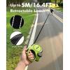 image:imagePecute16ft Retractable Dog Leash with Chew Proof Extender 18 Lightweight Dog Retractable Leash with Poop Bag Holder AntiSlip Grip Leashes for Puppy and Medium Dogs 11lbs66lbs GreenGreen with Chew Proof Cable