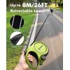 image:imagePecute16ft Retractable Dog Leash with Chew Proof Extender 18 Lightweight Dog Retractable Leash with Poop Bag Holder AntiSlip Grip Leashes for Puppy and Medium Dogs 11lbs66lbs GreenGreen with Chew Proof Cable