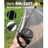 image:imagePecute16ft Retractable Dog Leash with Chew Proof Extender 18 Lightweight Dog Retractable Leash with Poop Bag Holder AntiSlip Grip Leashes for Puppy and Medium Dogs 11lbs66lbs GreenBlack with Chew Proof Cable