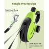 image:imagePecute16ft Retractable Dog Leash with Chew Proof Extender 18 Lightweight Dog Retractable Leash with Poop Bag Holder AntiSlip Grip Leashes for Puppy and Medium Dogs 11lbs66lbs GreenGreen with Chew Proof Cable